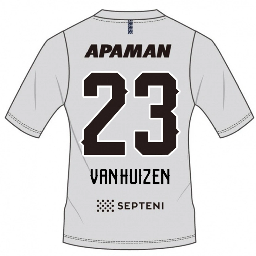 Danxen Mujer Camiseta Haruki Christopher Van Huizen #23 Gris Claro 2ª Equipación 2025/26 La Camisa