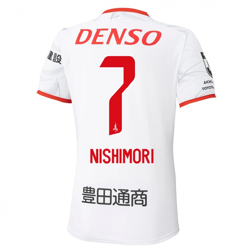 Danxen Mujer Camiseta Yuto Nishimori #7 Rojo Amarillo 2ª Equipación 2025/26 La Camisa