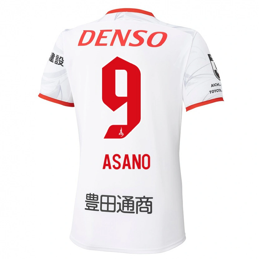 Danxen Mujer Camiseta Yuya Asano #9 Rojo Amarillo 2ª Equipación 2025/26 La Camisa