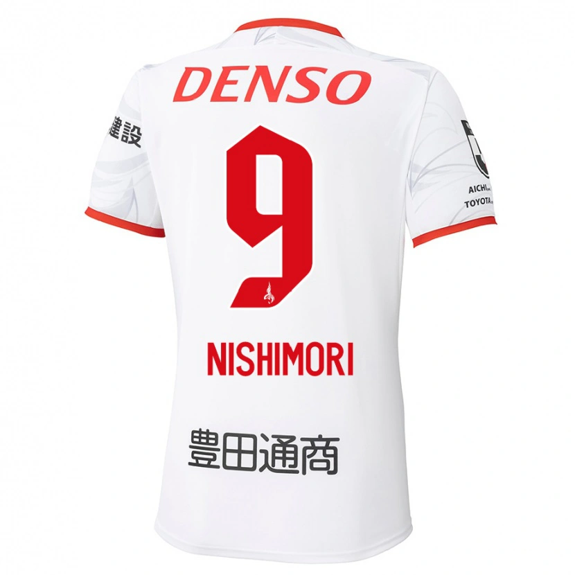 Danxen Mujer Camiseta Naoto Nishimori #9 Blanco Rojo 2ª Equipación 2025/26 La Camisa