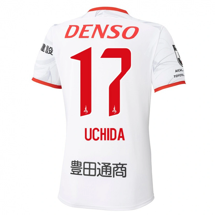 Danxen Mujer Camiseta Takuya Uchida #17 Rojo Amarillo 2ª Equipación 2025/26 La Camisa