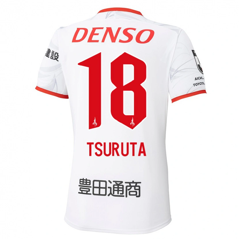 Danxen Mujer Camiseta Shu Tsuruta #18 Rojo Amarillo 2ª Equipación 2025/26 La Camisa