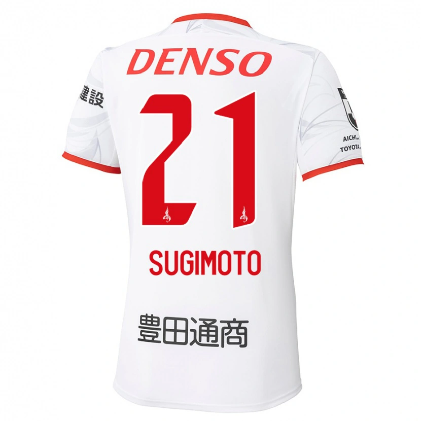 Danxen Mujer Camiseta Daichi Sugimoto #21 Rojo Amarillo 2ª Equipación 2025/26 La Camisa