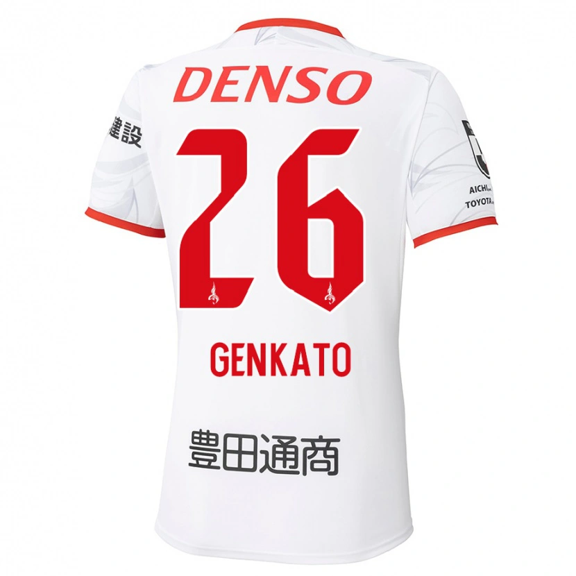 Danxen Mujer Camiseta Gen Kato #26 Rojo Amarillo 2ª Equipación 2025/26 La Camisa