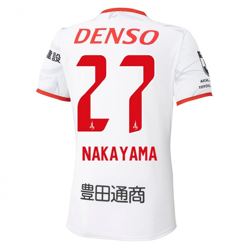 Danxen Mujer Camiseta Katsuhiro Nakayama #27 Rojo Amarillo 2ª Equipación 2025/26 La Camisa
