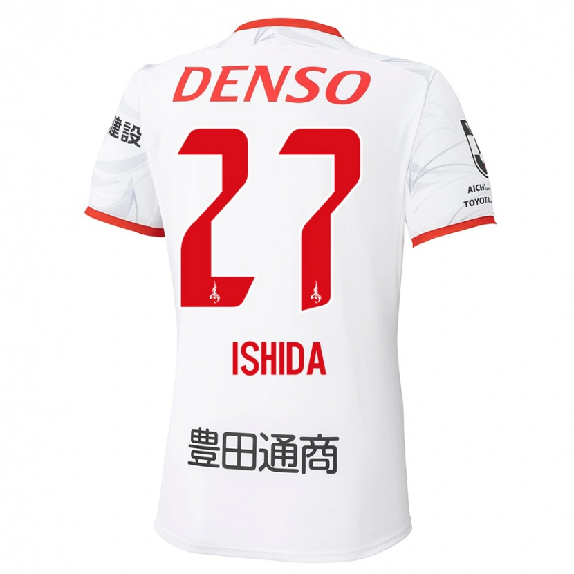 Danxen Mujer Camiseta Kakeru Ishida #27 Rojo Amarillo 2ª Equipación 2025/26 La Camisa