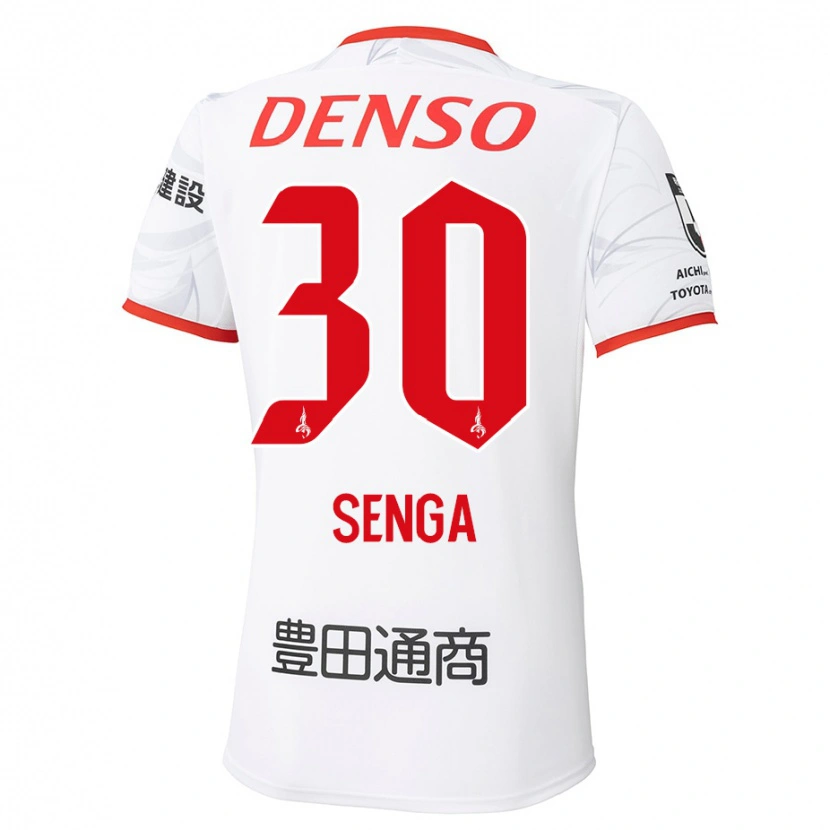 Danxen Mujer Camiseta Shotaro Senga #30 Rojo Amarillo 2ª Equipación 2025/26 La Camisa