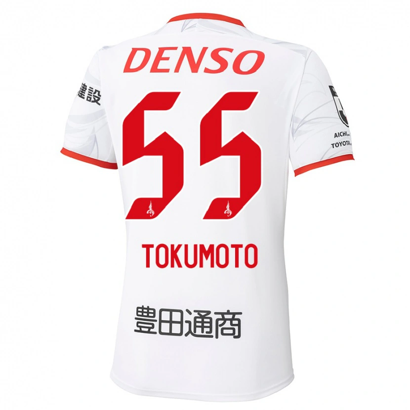Danxen Mujer Camiseta Shuhei Tokumoto #55 Blanco Rojo 2ª Equipación 2025/26 La Camisa