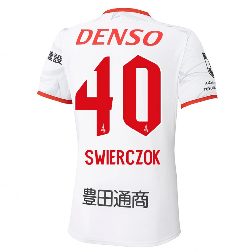 Danxen Mujer Camiseta Jakub Swierczok #40 Rojo Amarillo 2ª Equipación 2025/26 La Camisa