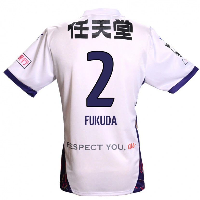 Danxen Mujer Camiseta Shinnosuke Fukuda #2 Morado Blanco Negro 2ª Equipación 2025/26 La Camisa