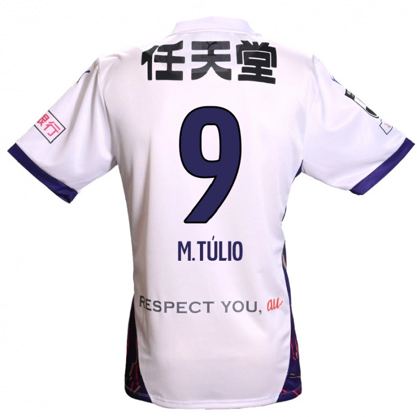 Danxen Mujer Camiseta Marco Túlio #9 Morado Blanco Negro 2ª Equipación 2025/26 La Camisa