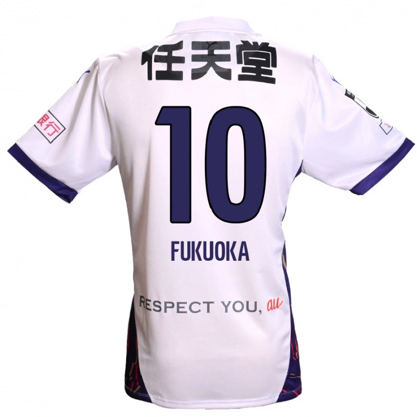Danxen Mujer Camiseta Shimpei Fukuoka #10 Morado Blanco Negro 2ª Equipación 2025/26 La Camisa