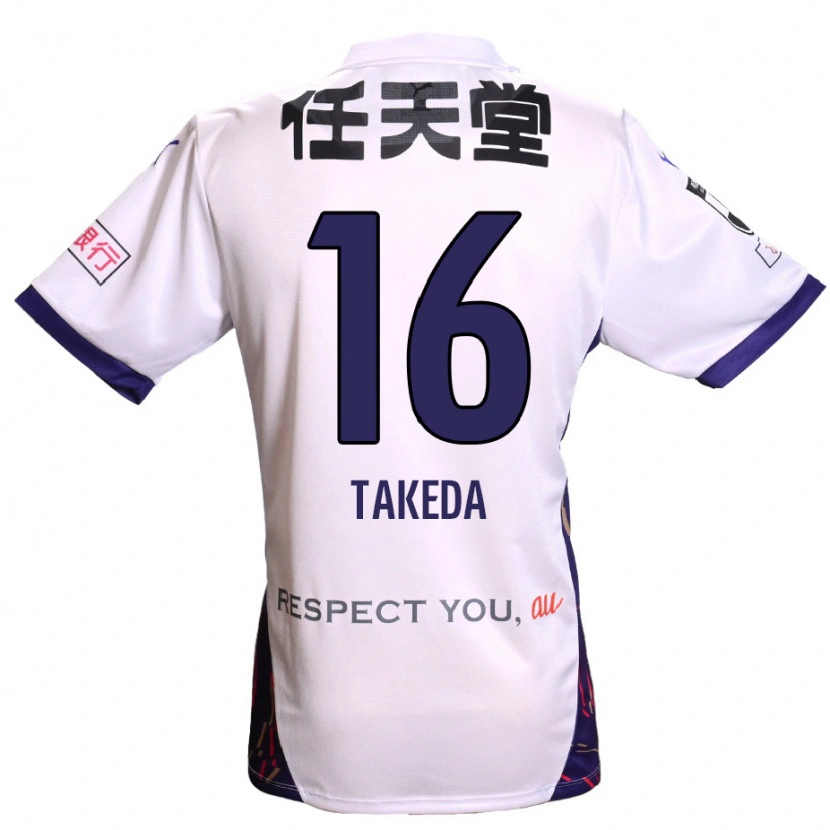 Danxen Mujer Camiseta Shohei Takeda #16 Morado Blanco Negro 2ª Equipación 2025/26 La Camisa