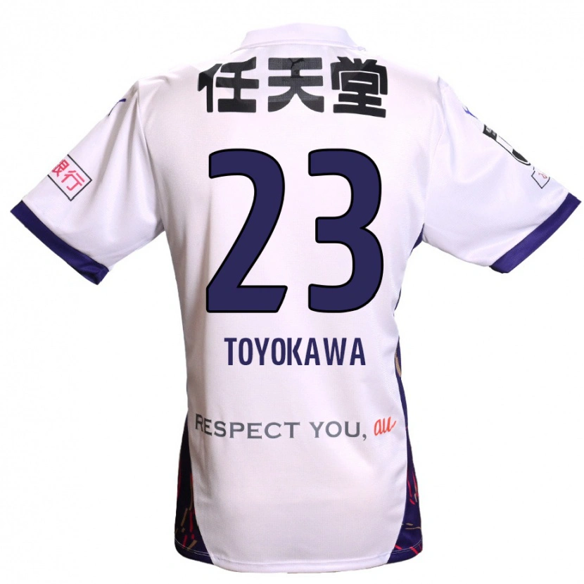 Danxen Mujer Camiseta Yuta Toyokawa #23 Blanco Morado Negro 2ª Equipación 2025/26 La Camisa