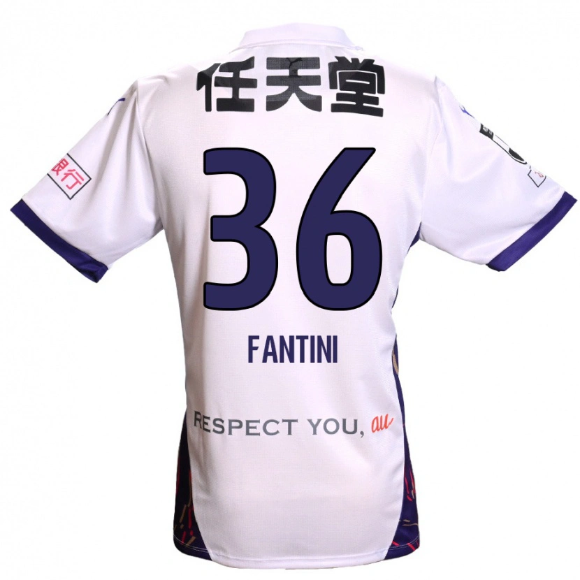 Danxen Mujer Camiseta Akira Fantini #36 Morado Blanco Negro 2ª Equipación 2025/26 La Camisa