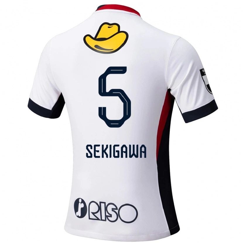 Danxen Mujer Camiseta Ikuma Sekigawa #5 Rojo Negro 2ª Equipación 2025/26 La Camisa