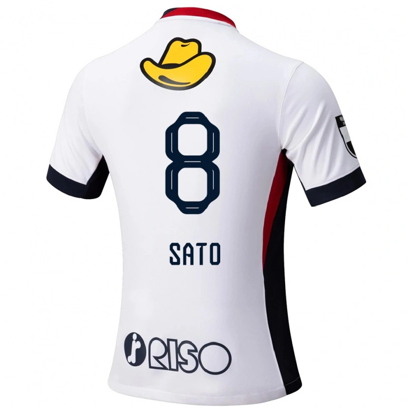 Danxen Mujer Camiseta Yuto Sato #8 Rojo Negro 2ª Equipación 2025/26 La Camisa