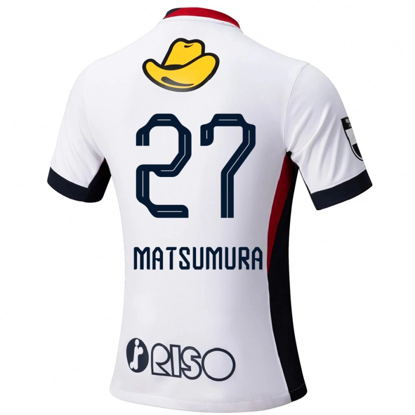 Danxen Mujer Camiseta Yuta Matsumura #27 Rojo Negro 2ª Equipación 2025/26 La Camisa