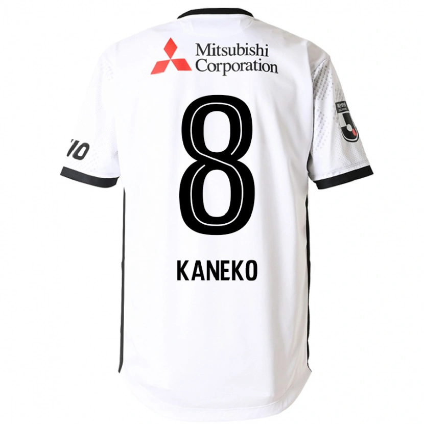 Danxen Mujer Camiseta Shunsuke Kaneko #8 Blanco Negro 2ª Equipación 2025/26 La Camisa