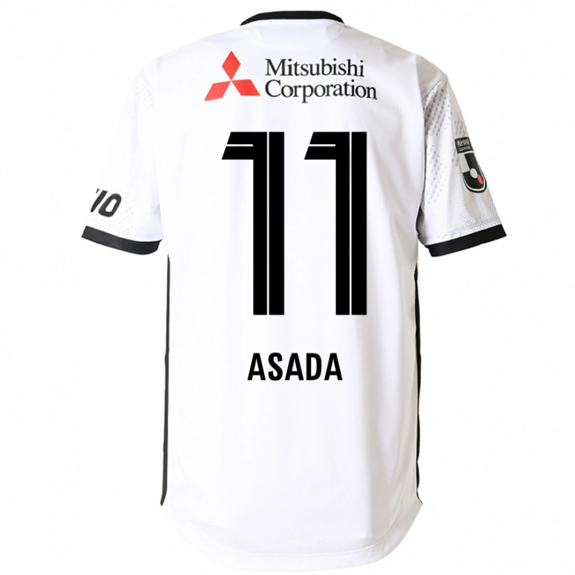 Danxen Mujer Camiseta Rui Asada #11 Blanco Negro 2ª Equipación 2025/26 La Camisa