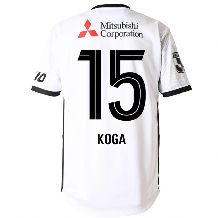 Danxen Mujer Camiseta Shun Koga #15 Blanco Negro 2ª Equipación 2025/26 La Camisa