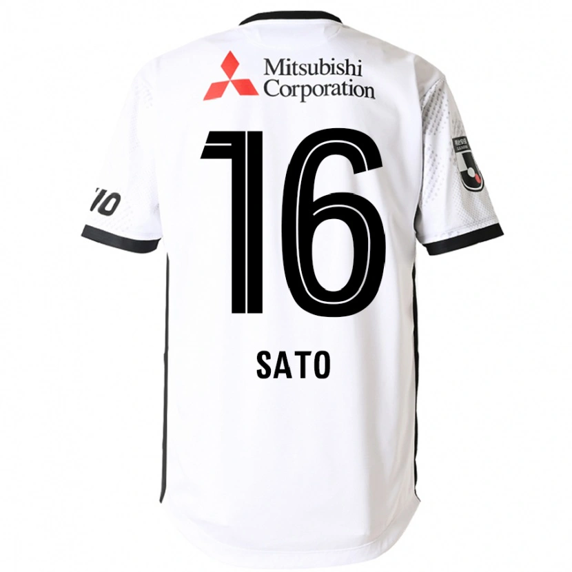 Danxen Mujer Camiseta Kein Sato #16 Blanco Negro 2ª Equipación 2025/26 La Camisa