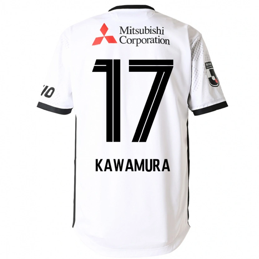 Danxen Mujer Camiseta Riku Kawamura #17 Blanco Negro 2ª Equipación 2025/26 La Camisa