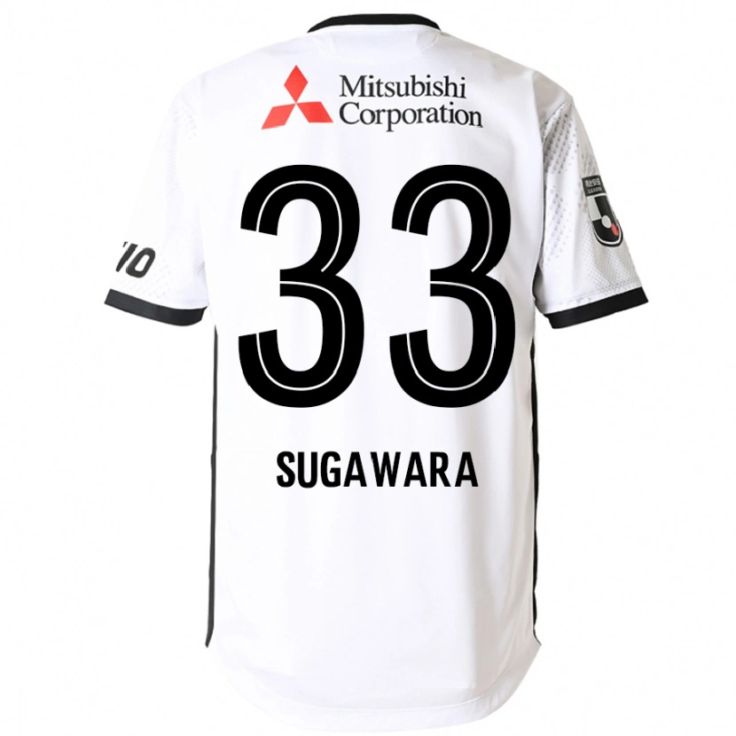 Danxen Mujer Camiseta Yuta Sugawara #33 Blanco Negro 2ª Equipación 2025/26 La Camisa