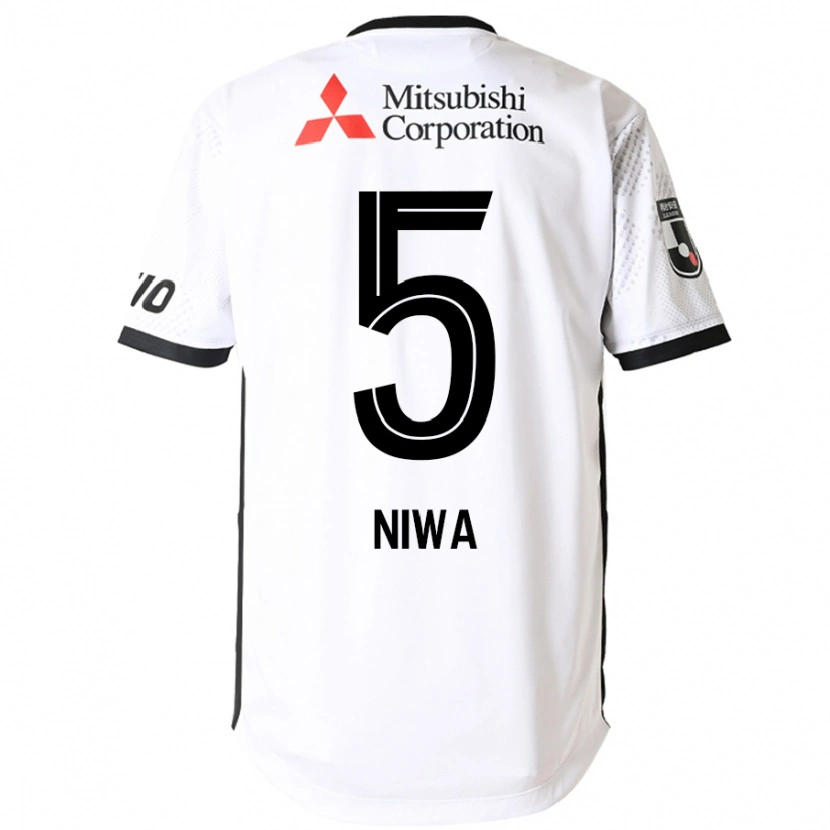 Danxen Mujer Camiseta Daiki Niwa #5 Blanco Negro 2ª Equipación 2025/26 La Camisa