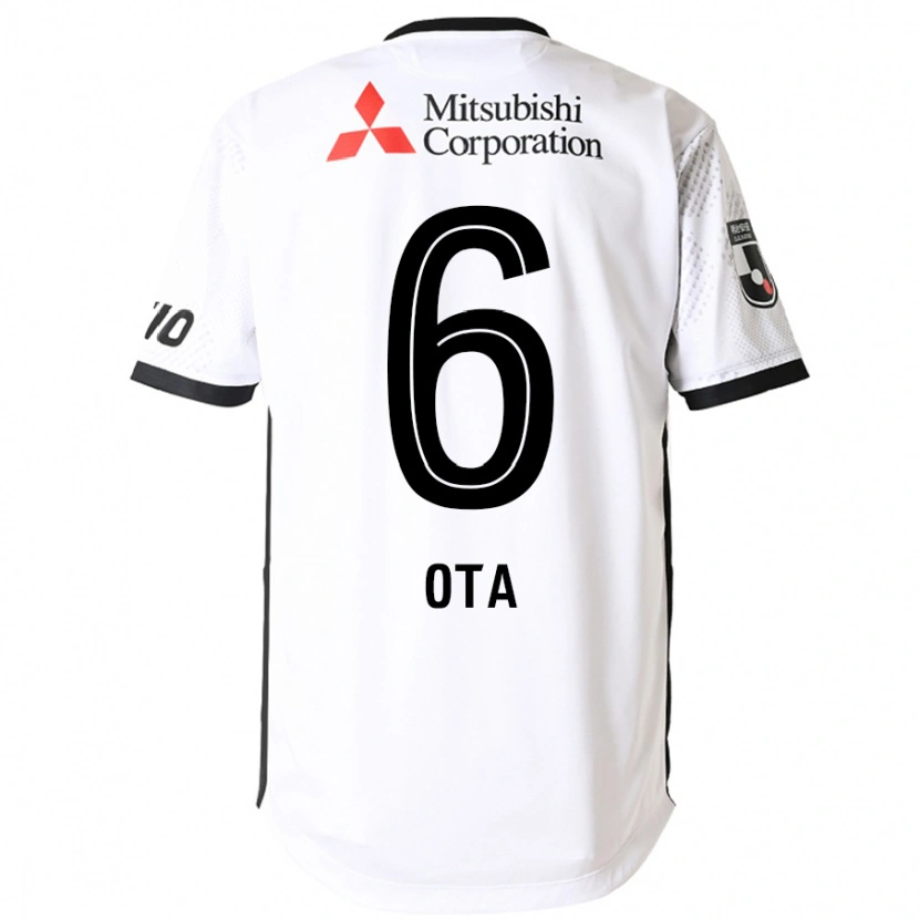 Danxen Mujer Camiseta Kosuke Ota #6 Blanco Negro 2ª Equipación 2025/26 La Camisa