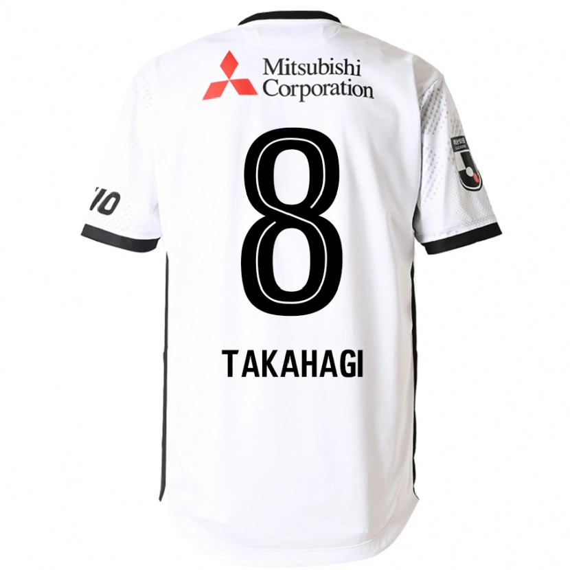 Danxen Mujer Camiseta Yojiro Takahagi #8 Blanco Negro 2ª Equipación 2025/26 La Camisa