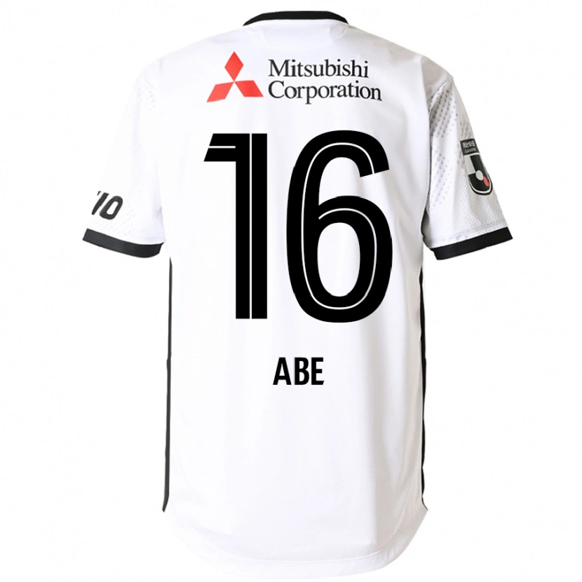 Danxen Mujer Camiseta Nobuyuki Abe #16 Blanco Negro 2ª Equipación 2025/26 La Camisa
