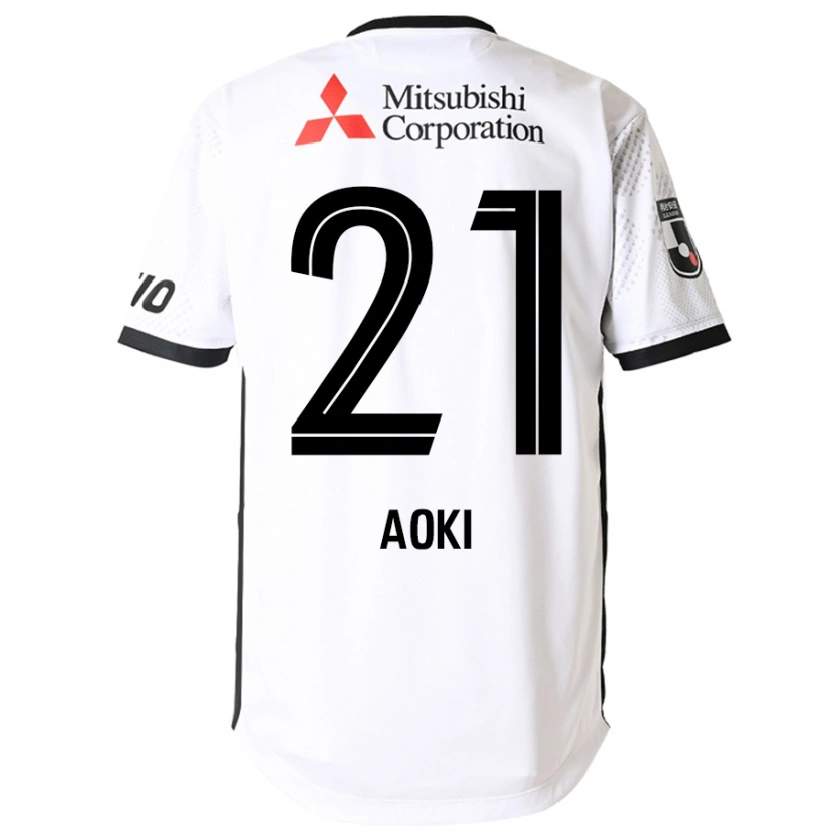 Danxen Mujer Camiseta Takuya Aoki #21 Blanco Negro 2ª Equipación 2025/26 La Camisa