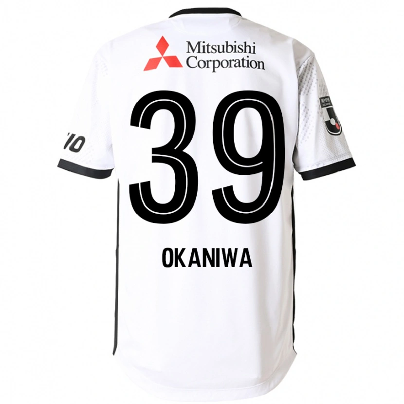 Danxen Mujer Camiseta Shuto Okaniwa #39 Blanco Negro 2ª Equipación 2025/26 La Camisa