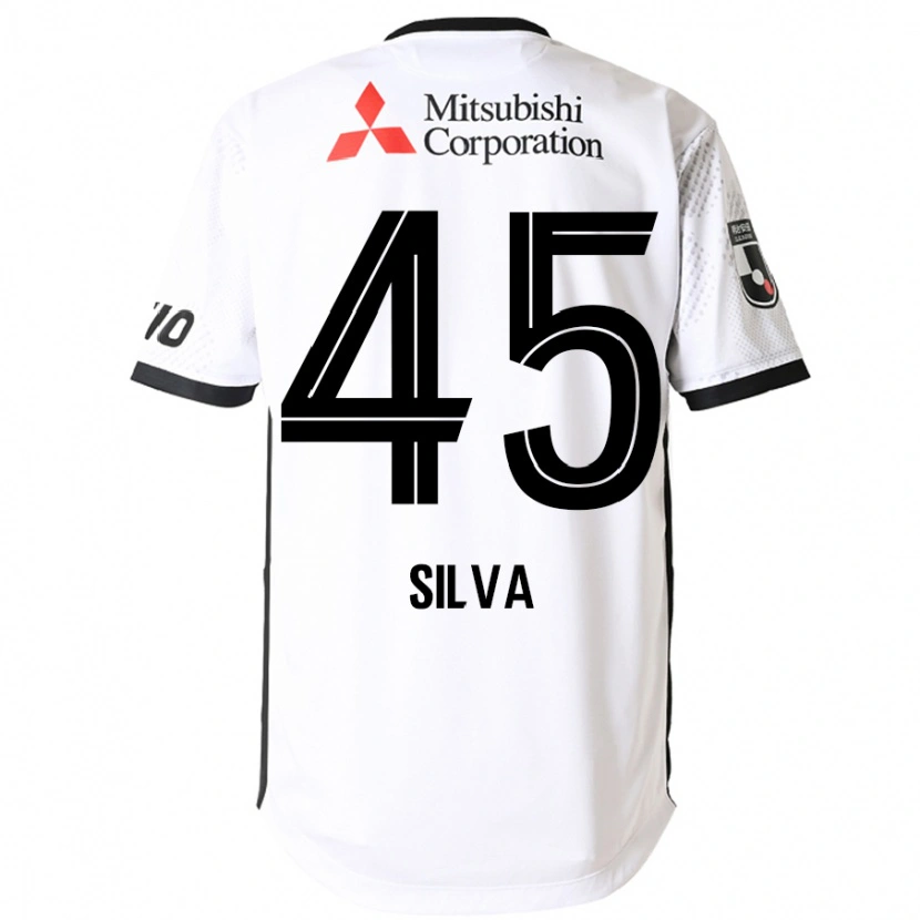 Danxen Mujer Camiseta Arthur Silva #45 Blanco Negro 2ª Equipación 2025/26 La Camisa