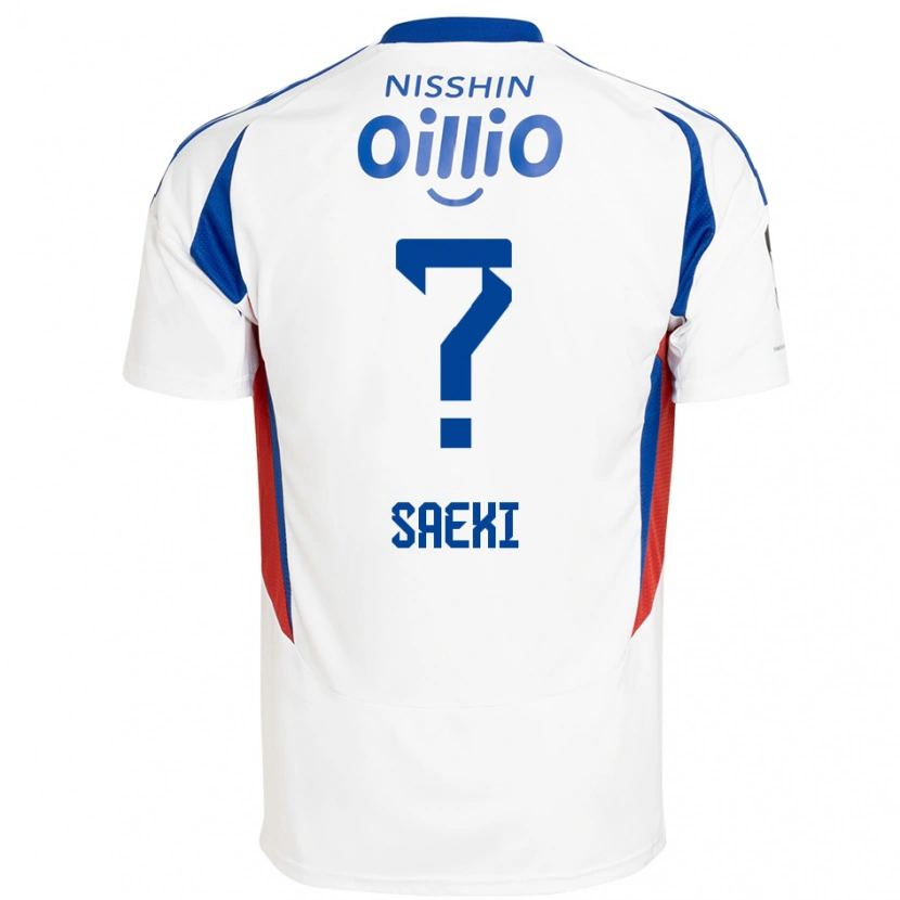 Danxen Mujer Camiseta Shunya Saeki #0 Azul Real Blanco 2ª Equipación 2025/26 La Camisa