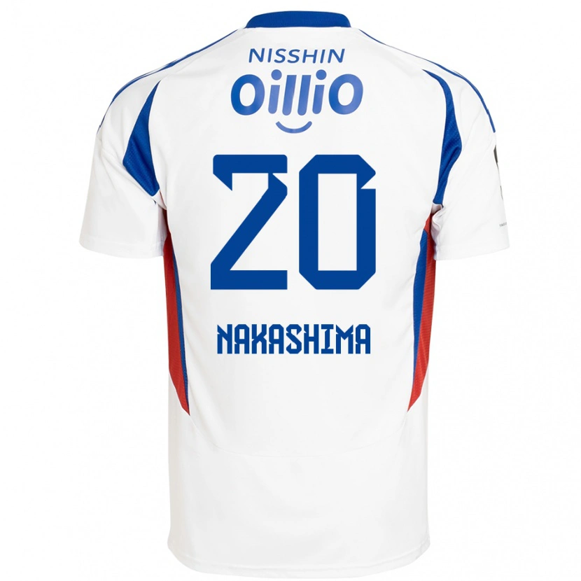 Danxen Mujer Camiseta Rikuto Nakashima #20 Azul Real Blanco 2ª Equipación 2025/26 La Camisa
