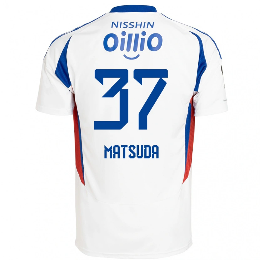 Danxen Mujer Camiseta Eitaro Matsuda #37 Azul Real Blanco 2ª Equipación 2025/26 La Camisa