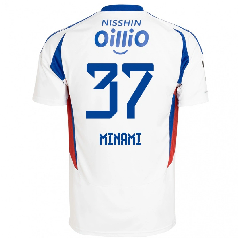 Danxen Mujer Camiseta Takuto Minami #37 Azul Real Blanco 2ª Equipación 2025/26 La Camisa