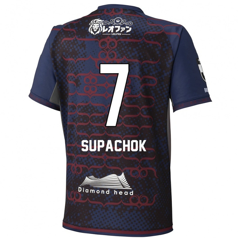 Danxen Mujer Camiseta Supachok Sarachat #7 Azul Rojo 2ª Equipación 2025/26 La Camisa