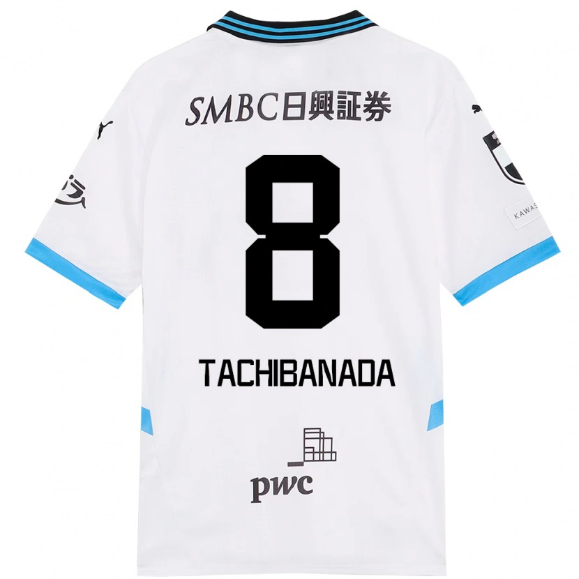 Danxen Mujer Camiseta Kento Tachibanada #8 Azul Celeste Negro 2ª Equipación 2025/26 La Camisa