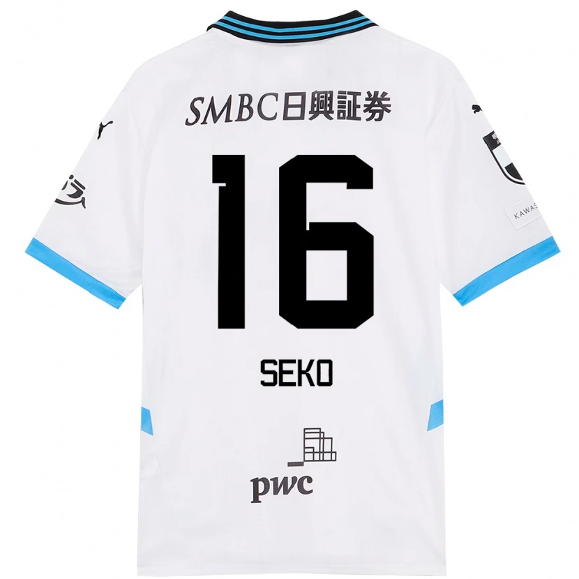 Danxen Mujer Camiseta Tatsuki Seko #16 Azul Celeste Negro 2ª Equipación 2025/26 La Camisa