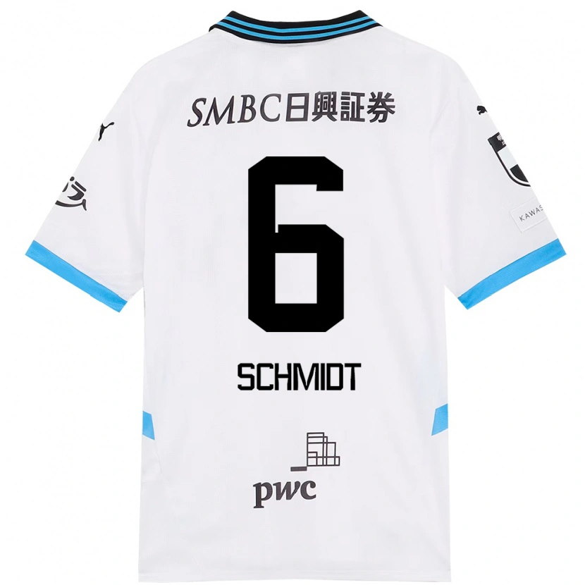 Danxen Mujer Camiseta Joao Schmidt #6 Azul Celeste Negro 2ª Equipación 2025/26 La Camisa