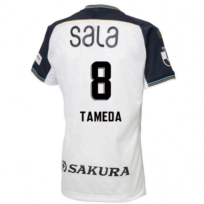 Danxen Mujer Camiseta Hirotaka Tameda #8 Azul Celeste Negro 2ª Equipación 2025/26 La Camisa
