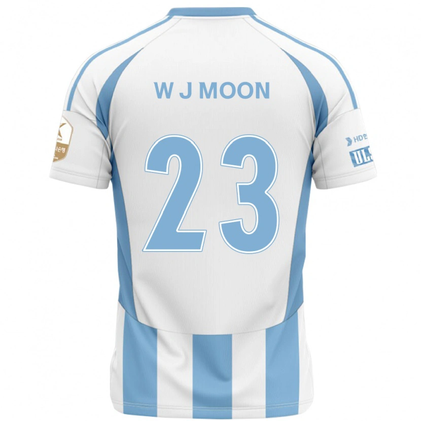 Danxen Mujer Camiseta Ji-Won Moon #23 Blanco Azul Celeste 2ª Equipación 2025/26 La Camisa