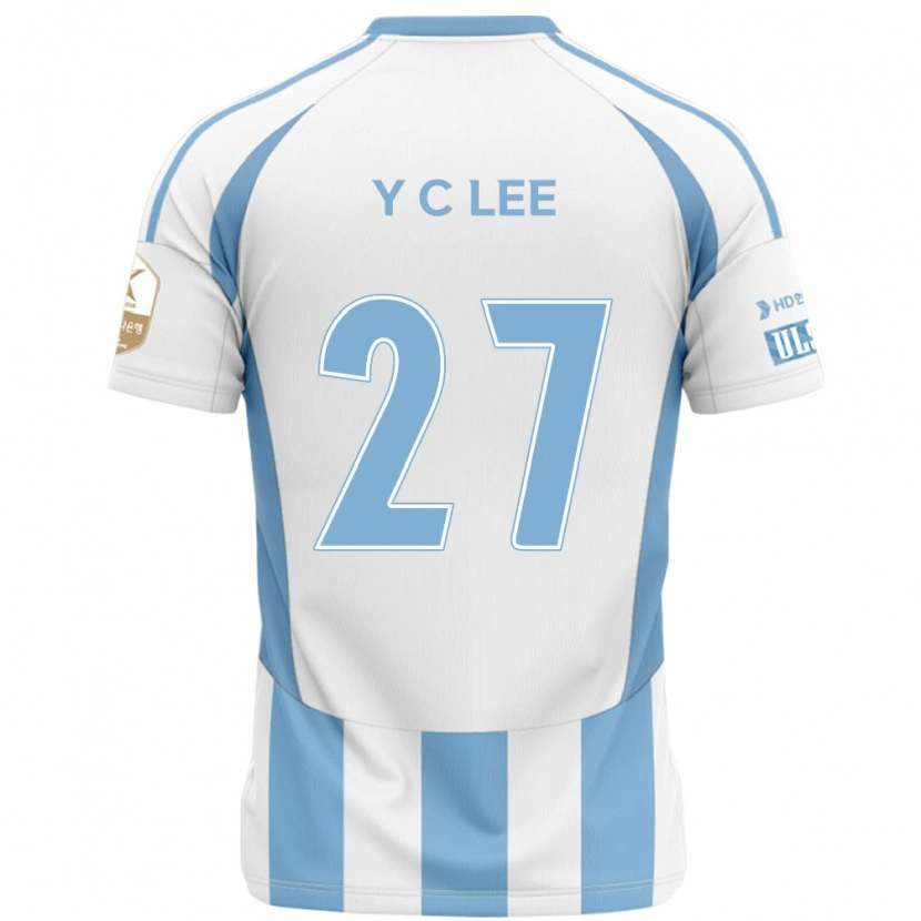 Danxen Mujer Camiseta Chung-Yong Lee #27 Azul Real Amarillo 2ª Equipación 2025/26 La Camisa