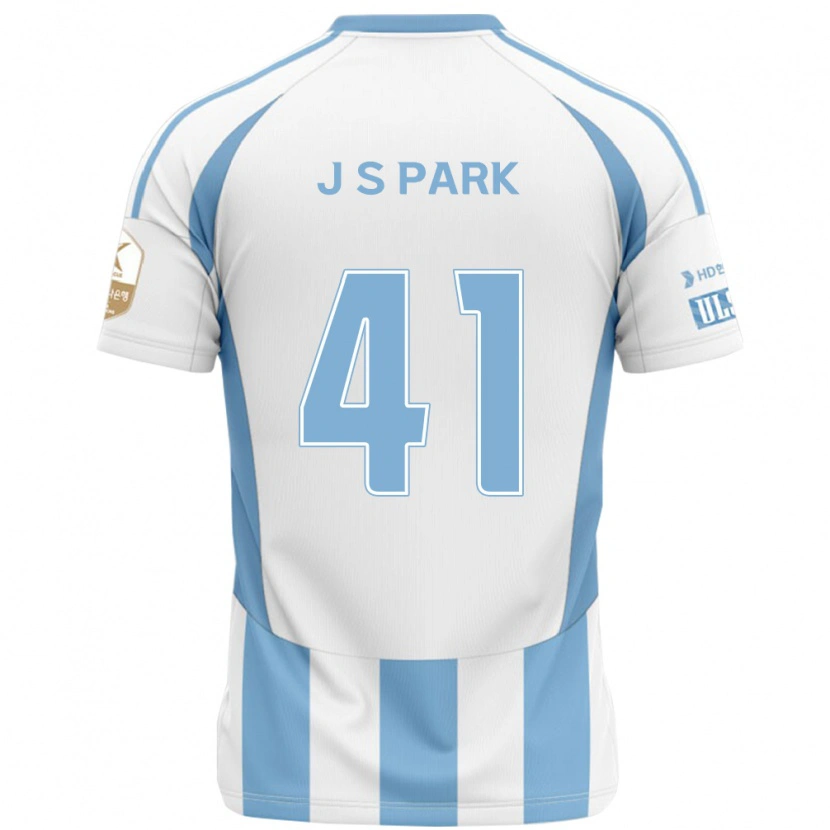 Danxen Mujer Camiseta Sang-Jun Park #41 Blanco Azul Celeste 2ª Equipación 2025/26 La Camisa