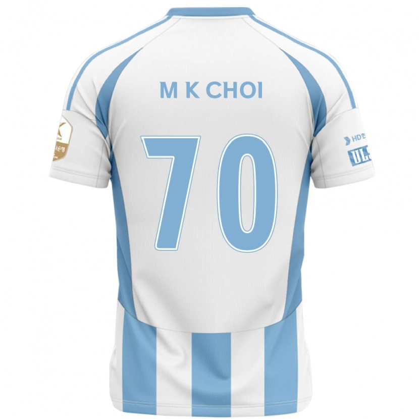 Danxen Mujer Camiseta Kang-Min Choi #70 Azul Real Amarillo 2ª Equipación 2025/26 La Camisa