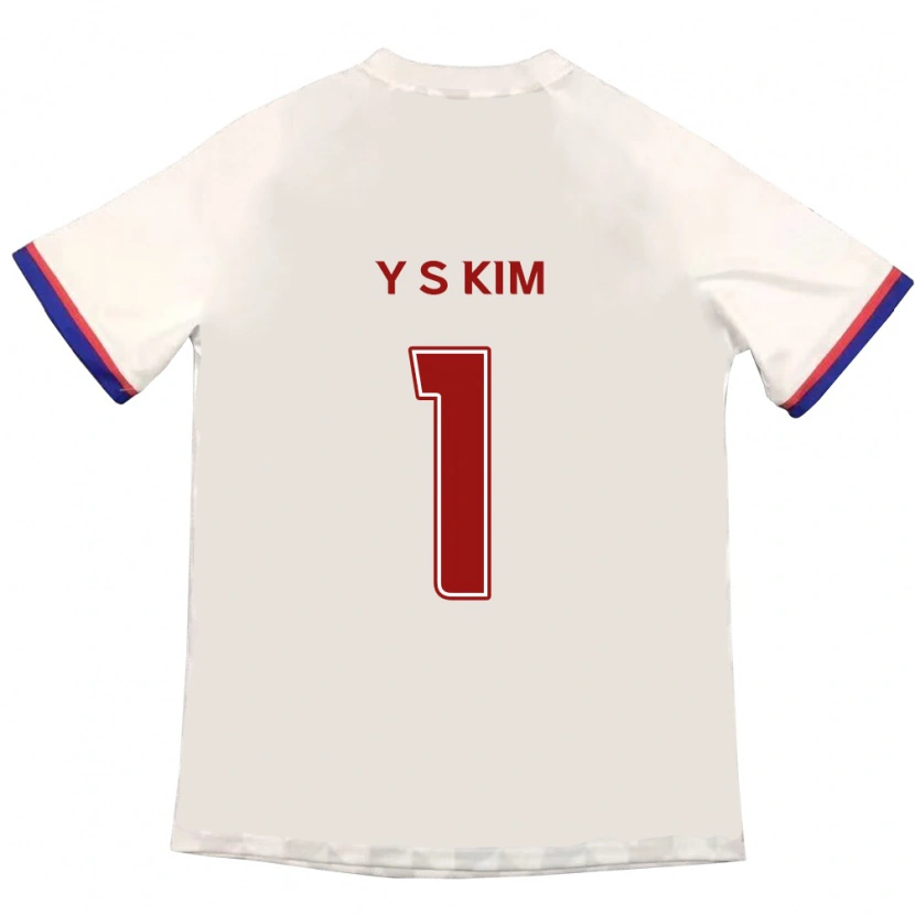 Danxen Mujer Camiseta Seong-Yoon Kim #1 Blanquecino Rojo 2ª Equipación 2025/26 La Camisa