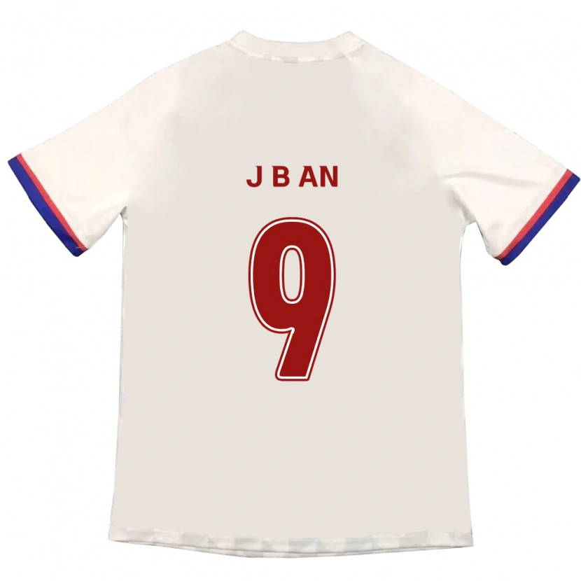 Danxen Mujer Camiseta Byong-Jun An #9 Blanquecino Rojo 2ª Equipación 2025/26 La Camisa